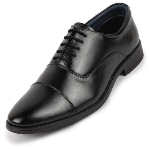 black leather shoes with laces