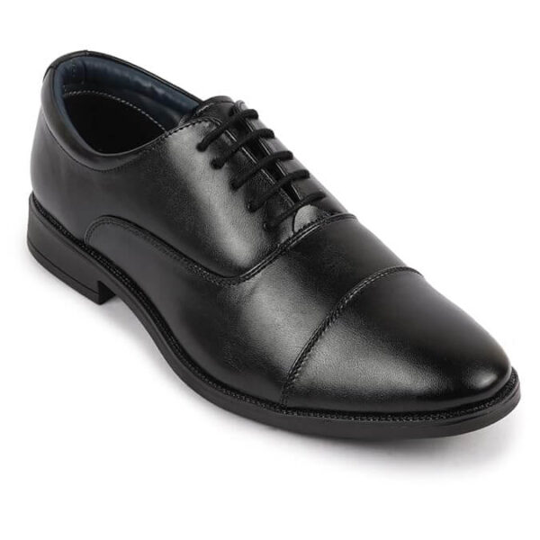 black leather shoes with laces