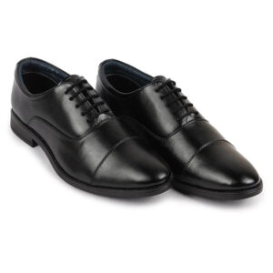 black leather shoes with laces